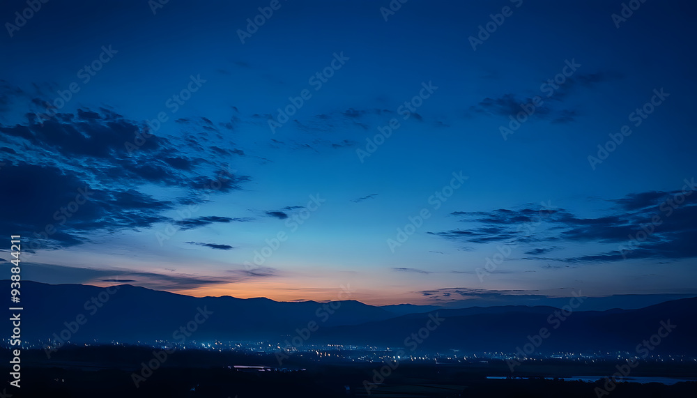 Canvas Prints dark blue sky after sunset