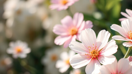 Obraz premium Close-up of a pink flower with blurred background