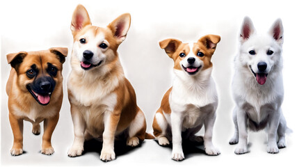 Obraz premium Dog Breed Cutouts for Pet Art Designs | Generative AI