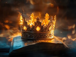 Astrological business advice, tarot theme with glowing A crown