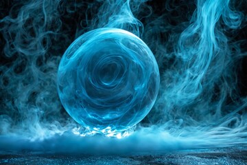 Fototapeta premium Digital art piece that appears to be representation On a black b