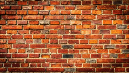 Obraz premium Rustic red brick wall texture background with weathered details