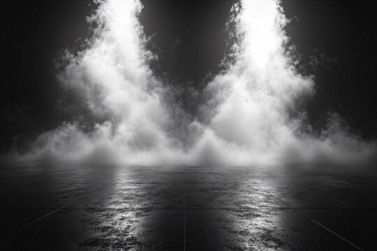 Abstract foggy background with a dark atmosphere suitable for Halloween themed designs, events, or product placements, with copy space.