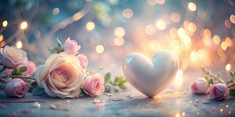 Ethereal and dreamy capturing the emotions of love, featuring soft colors and a romantic atmosphere