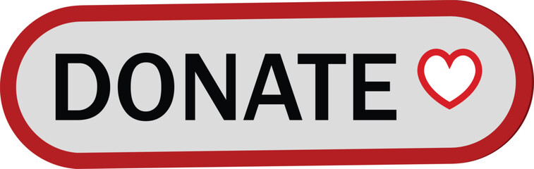 Donate button icon set. Donate Button and Giving Vector Symbol in a Black Filled and Outlined Style. Online Heartfelt Gift and Generosity Expression for Charity Support Sign.