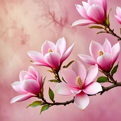 pink magnolia flowers
