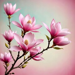 Obraz premium pink magnolia flowers