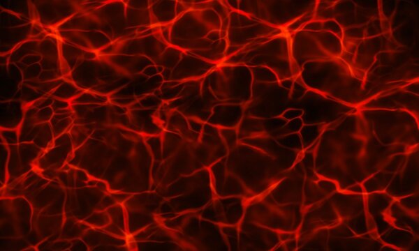 Abstract background created from a graphics program, image of water ripples or red water waves on a black background.