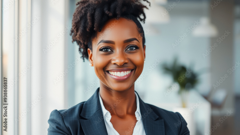 Sticker Confident Businesswoman Smiling