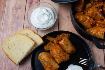 Hungarian stuffed cabbage roll