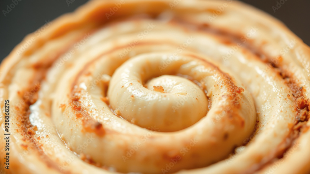 Sticker Closeup of a Sweet Cinnamon Roll