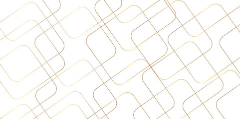 Modern minimal and clean white gold background with realistic line wave geometric circle shape, abstract white and gold colors with lines pattern texture computer geometric digital connection design .