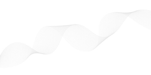 Abstract wave blend lines on transparent background. Design for banner, wallpaper, background and many more. Undulate Grey Wave Swirl, frequency sound wave, twisted curve lines with blend effect.	
