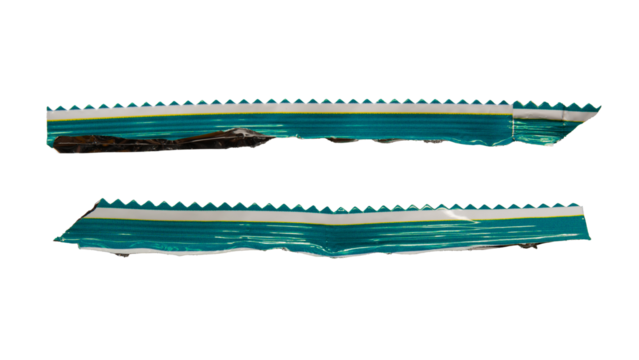 Zig zag ridge of potato chips bag