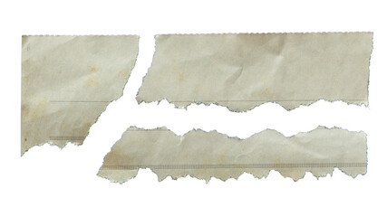 Small pieces of  torn old Newspaper