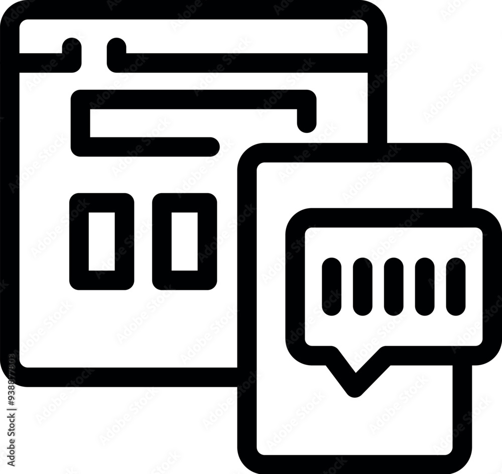 Aufkleber smartphone is receiving a password for website login from internet