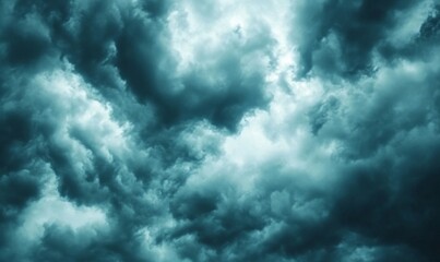 Obraz premium Abstract Storm Clouds: Dramatic Representation of Natural Disaster and Severe Weather. Minimalist Design Depicting Lightning and Geological Hazards. Elegant Template for Weather Forecasting, Cultural 