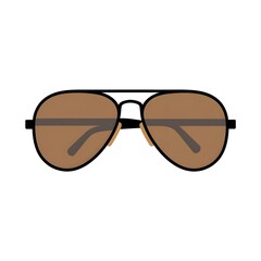Color icon for aviator sunglasses. Dark glasses for eyes
