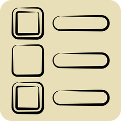 Icon List. related to Choice symbol. hand drawn style. simple illustration