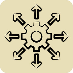 Icon Options. related to Choice symbol. hand drawn style. simple illustration