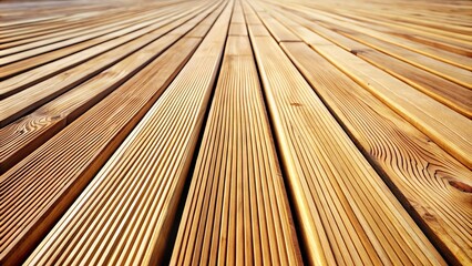 Close-Up Of The Textured Surface Of Wooden Planks Aligned In Receding Perspective Lines, Creating Depth And Dimension.