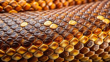 Close-Up Shot Of Intricately Patterned And Textured Snakeskin With Visible Scales And Subtle Sheen