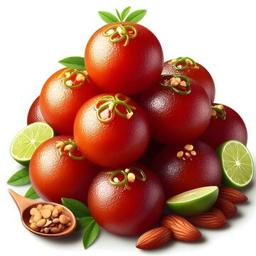 Sweet Gulab Jamun served