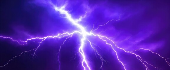 Hot Purple and cold blue electrical lightning background