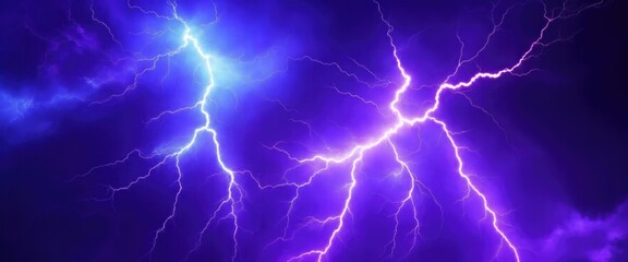 Hot Purple and cold blue electrical lightning background