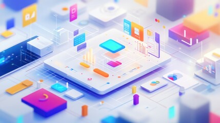 Obraz premium Digital Interface Abstract Design