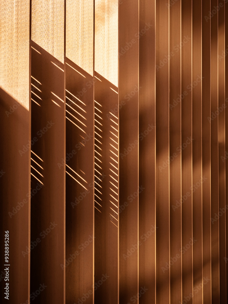 Poster wooden wall panel line pattern shade shadow lighting abstract background
