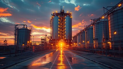 Modern agricultural silos store and dry grains like wheat and corn, representing a key concept in agribusiness.