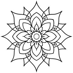 Mandala design with clean lines