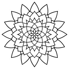 Obraz premium Mandala design with clean lines