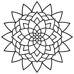 Obraz premium Mandala design with clean lines