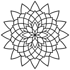 Obraz premium Mandala design with clean lines