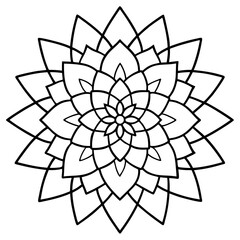 Obraz premium Mandala design with clean lines