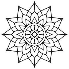 Mandala design with clean lines