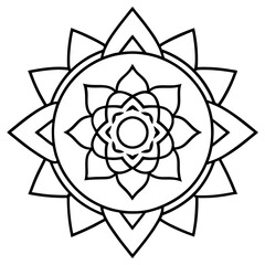 Fototapeta premium Mandala design with clean lines