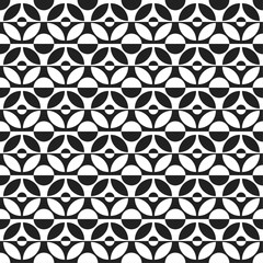 Monochrome stylish circles. Stylish black and white decor pattern. Retro ornament from circles, seamless texture.