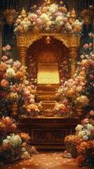Fototapeta premium Guru Granth Sahib Golden Temple Sikhism Religion Spiritual Symbol