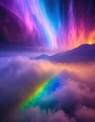 Fototapeta premium Infrared and Ultraviolet Light Spectrum in a Colorful Mist