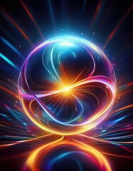 Glowing Magnetic Sphere Surrounds Object
