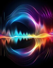 Vibrant Sound Wave Energy Pattern