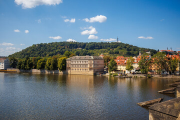 Widok z Mostu Karola. Praga Czechy.