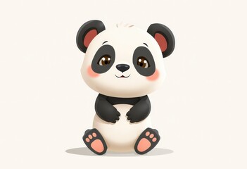 Fototapeta premium panda with heart
