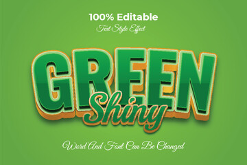 Green shiny editable text effect template