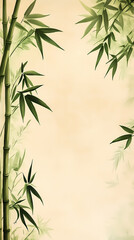 Fototapeta premium Ancient bamboo leaf decoration