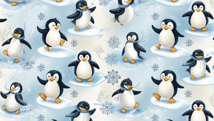 Fototapeta premium pattern with penguins
