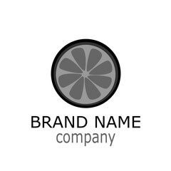 orange fruit. logo for company and business